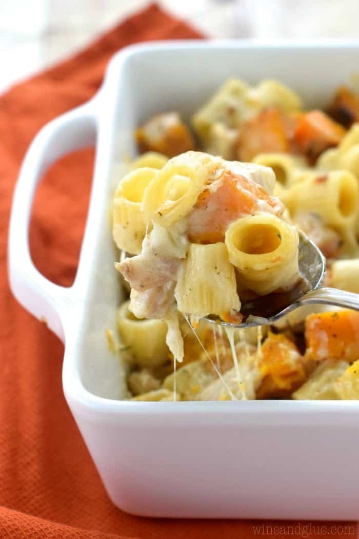 This Turkey Butternut Squash Casserole is delicious, and the perfect thing to throw together for a weeknight meal.