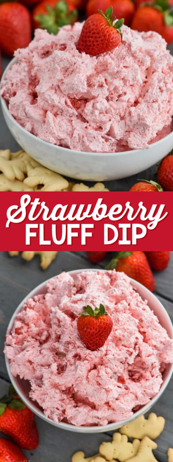 Strawberry Fluff Dip - Wine & Glue